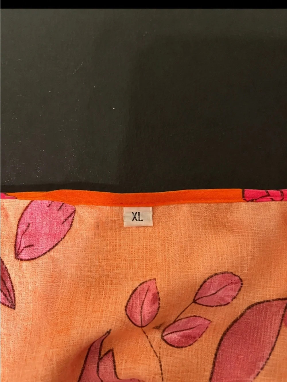 Vibrant Orange & Pink Floral Maxi Dress Size XL